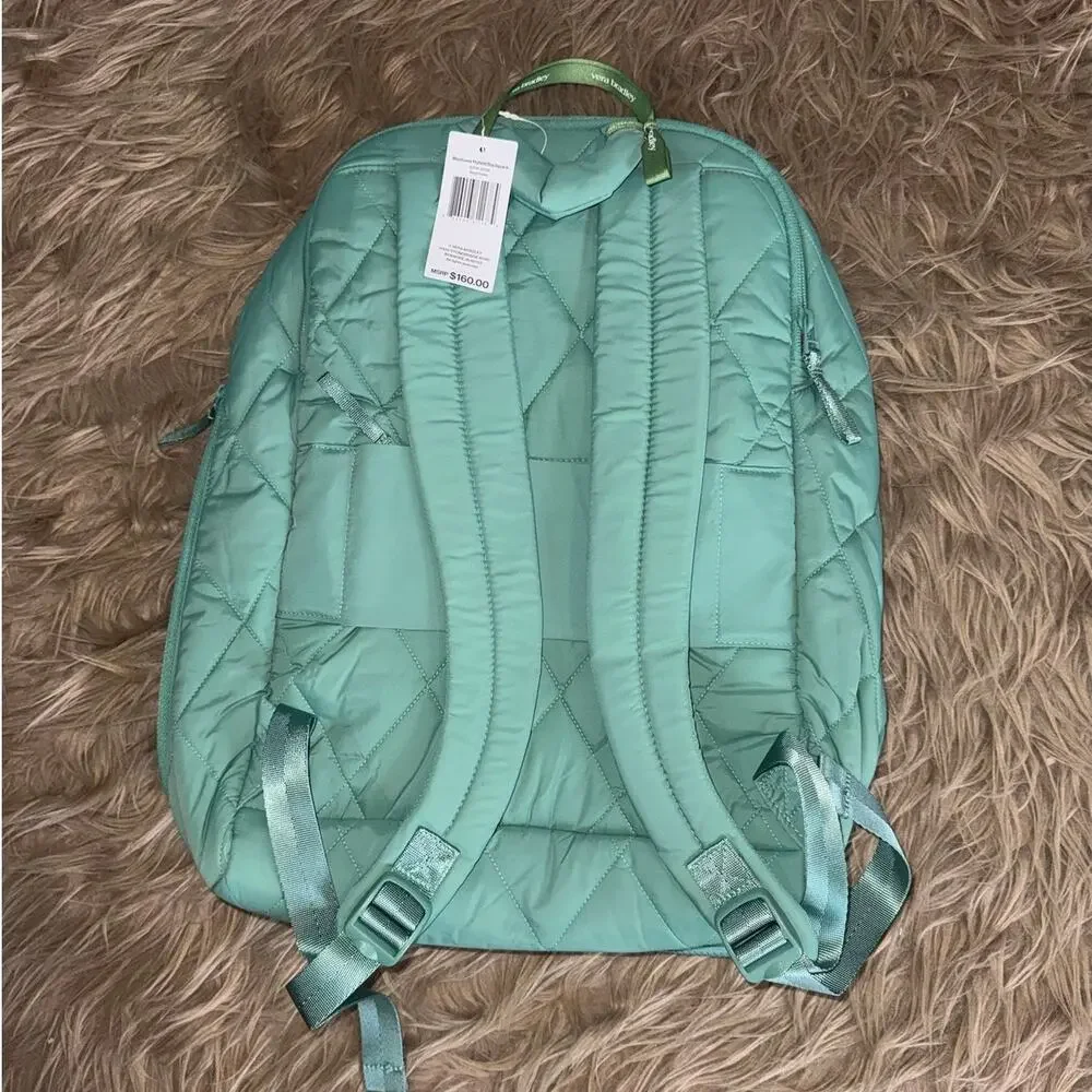 New Vera Bradley Westover Hybrid Backpack Beryl Green Featherweight
